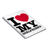 Ich LIEBE MY Girlfriend Notizblock (Rechte Seite)