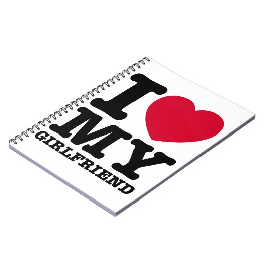 Ich LIEBE MY Girlfriend Notizblock (Linke Seite)