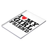 Ich LIEBE MY Girlfriend Notizblock (Linke Seite)