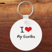 Ich Liebe My Gorilla Schlüsselanhänger (Vorderseite)