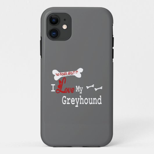 Ich Liebe My Greyhound Case-Mate iPhone Hülle (Rückseite)