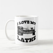Ich Liebe My Lathe (wie in Kuba-Zorn gesehen) Kaffeetasse (Links)