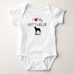 Ich Liebe My Rottweiler Baby Strampler