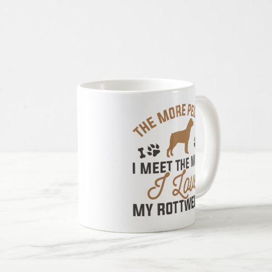 Ich Liebe My Rottweiler Kaffeetasse (VorderseiteRechts)