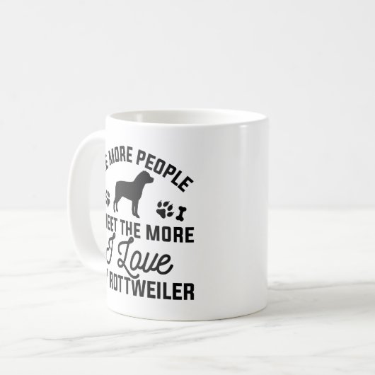 Ich Liebe My Rottweiler Kaffeetasse (Vorderseite Links)