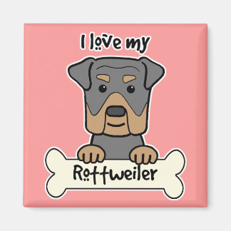 Ich Liebe My Rottweiler Magnet