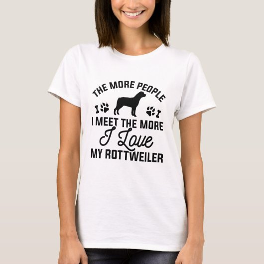 Ich Liebe My Rottweiler T-Shirt (Vorderseite)