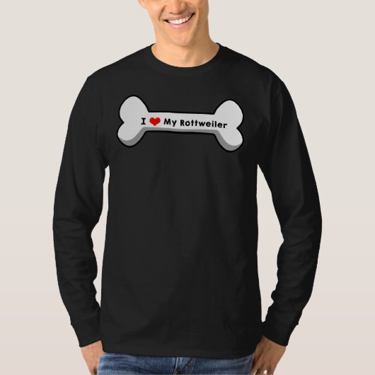 Ich Liebe My Rottweiler T-Shirt (Vorderseite)