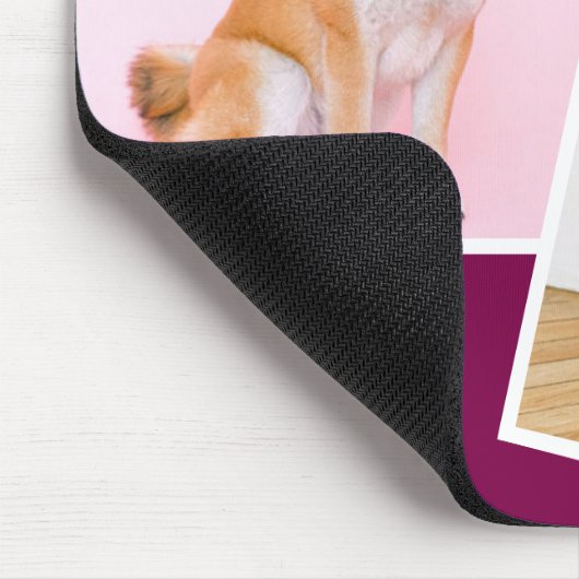 Ich Liebe My Shiba in zwei Fotos Mousepad (Ecke)