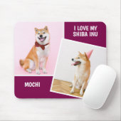 Ich Liebe My Shiba in zwei Fotos Mousepad (Mit Mouse)