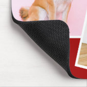 Ich Liebe My Shiba in zwei Fotos Mousepad (Ecke)
