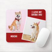 Ich Liebe My Shiba in zwei Fotos Mousepad (Mit Mouse)
