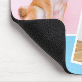 Ich Liebe My Shiba in zwei Fotos Mousepad (Ecke)