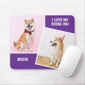 Ich Liebe My Shiba in zwei Fotos Mousepad (Mit Mouse)