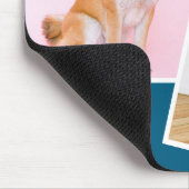 Ich Liebe My Shiba in zwei Fotos Mousepad (Ecke)