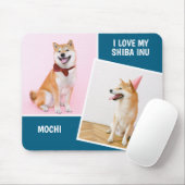 Ich Liebe My Shiba in zwei Fotos Mousepad (Mit Mouse)