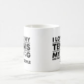 Ich Liebe My Tennis mein Hund und vielleicht 3 Leu Kaffeetasse (Mittel)