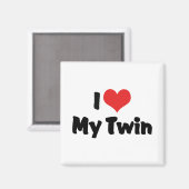 Ich Liebe My Twin Magnet (Vorderseite/Rückseite)