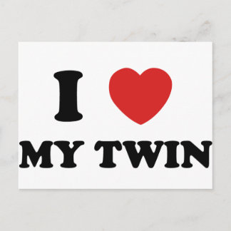Ich Liebe My Twin Postkarte