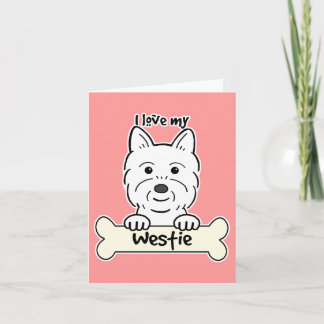 Ich Liebe My Westie Karte