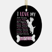 Ich Liebe My Westie Keramik Ornament (Rechts)