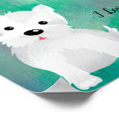 Ich Liebe My Westie Poster (Ecke)