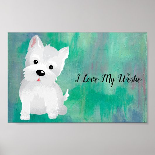 Ich Liebe My Westie Poster (Vorne)