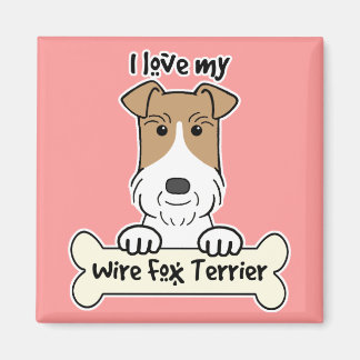 Ich Liebe My Wire Fox Terrier Magnet