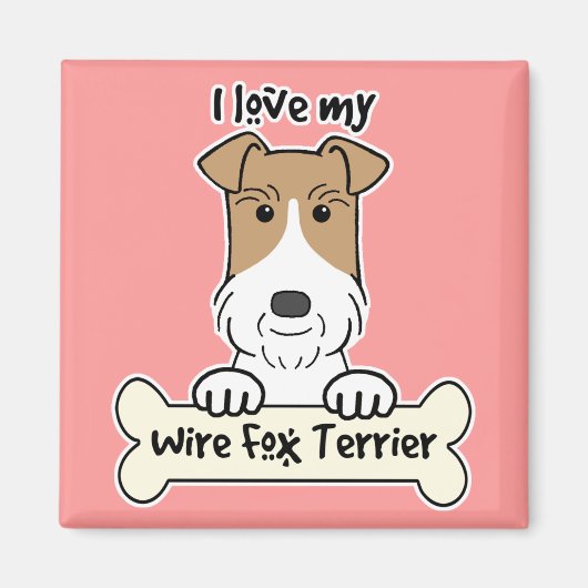 Ich Liebe My Wire Fox Terrier Magnet (Vorne)