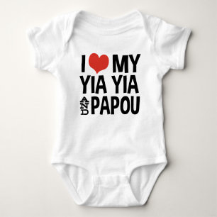 Ich Liebe My Yia Yia und Papou Baby Strampler