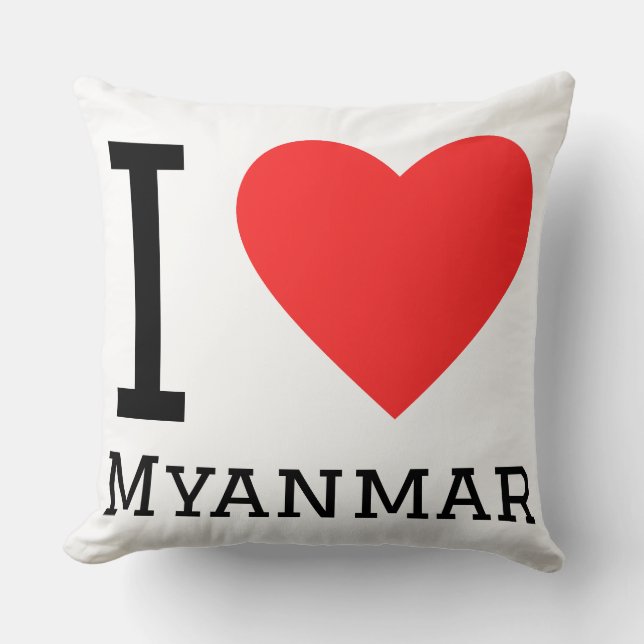 Ich liebe Myanmar  Kissen (Vorderseite)