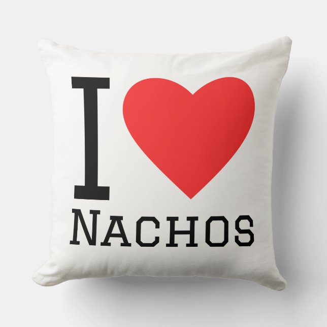 Ich liebe Nachos Kissen (Vorderseite)