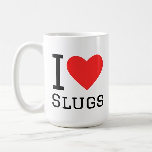 Ich liebe Nacktschnecken Kaffeetasse (Links)