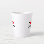 Ich liebe Name (anpassbar) Milchtasse (Vorderseite)