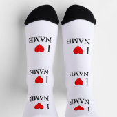 Ich liebe Name (anpassbar) Socken (Oben)