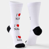 Ich liebe Name (anpassbar) Socken (Gewinkelt)
