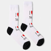 Ich liebe Name (anpassbar) Socken (Rechts)