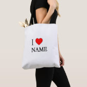 Ich liebe Name (anpassbar) Tasche (Von Nahem)