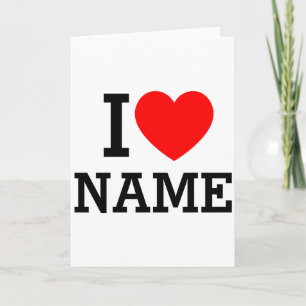 Ich liebe Name T-Shirt  Karte