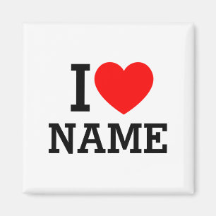 Ich liebe Name T-Shirt Magnet