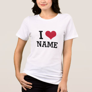 Ich liebe Name Tri-Blend Shirt