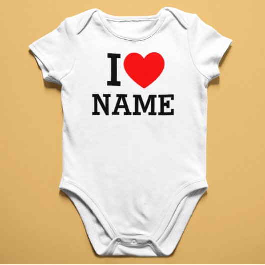 Ich liebe Namen Baby Strampler