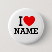 Ich liebe Namen Button (Vorderseite)
