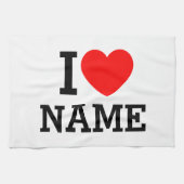 Ich liebe Namen Geschirrtuch (Horizontal)