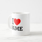 Ich liebe Namen Kaffeetasse (Vorderseite Links)