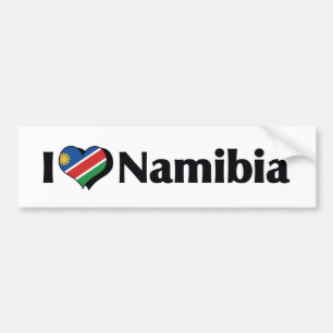 Ich liebe Namibia-Flagge Autoaufkleber