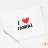 Ich liebe Nana  Runder Aufkleber (Umschlag)