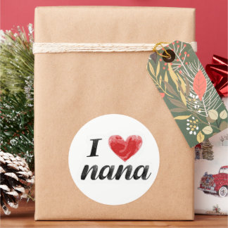Ich liebe Nana  Runder Aufkleber