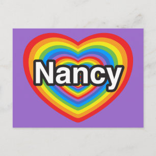 Ich Liebe Nancy. Ich Liebe dir Nancy. Herz Postkarte