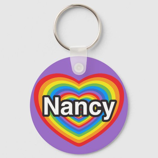 Ich Liebe Nancy. Ich Liebe dir Nancy. Herz Schlüsselanhänger (Vorderseite)